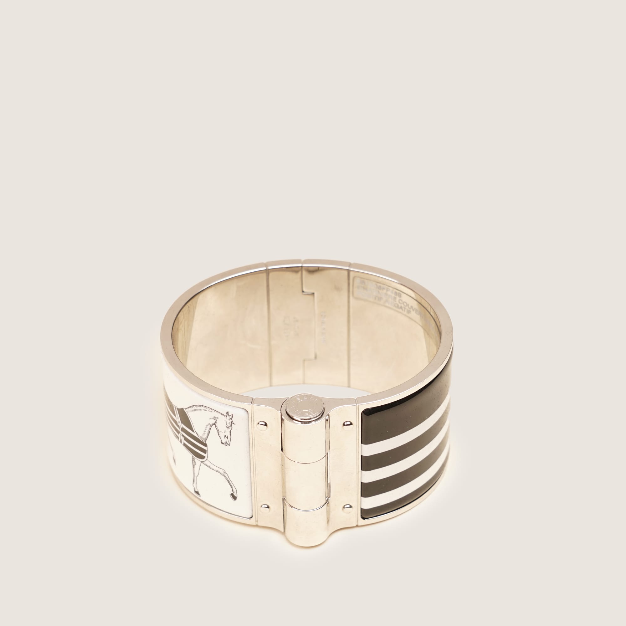 Charnière Printed Enamel Wide Bracelet - HERMÈS - Affordable Luxury