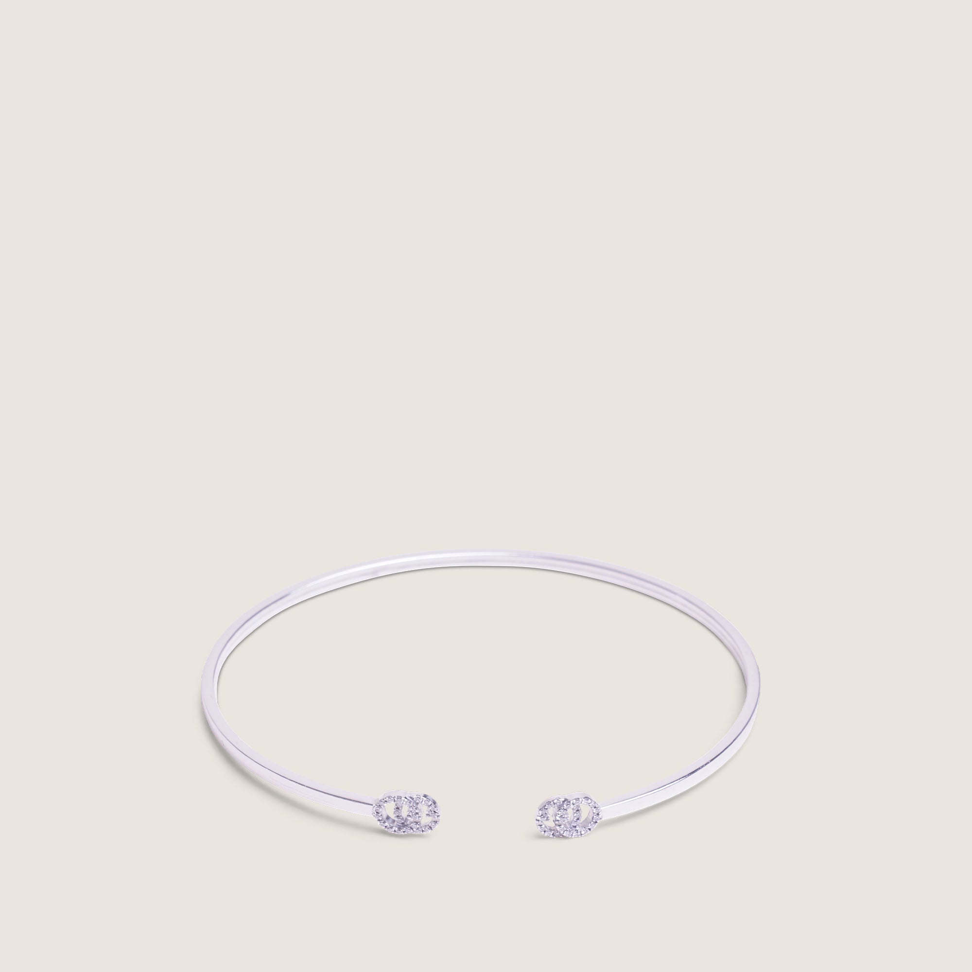 GG Running Cuff 18k White Gold/Diamonds - GUCCI - Affordable Luxury