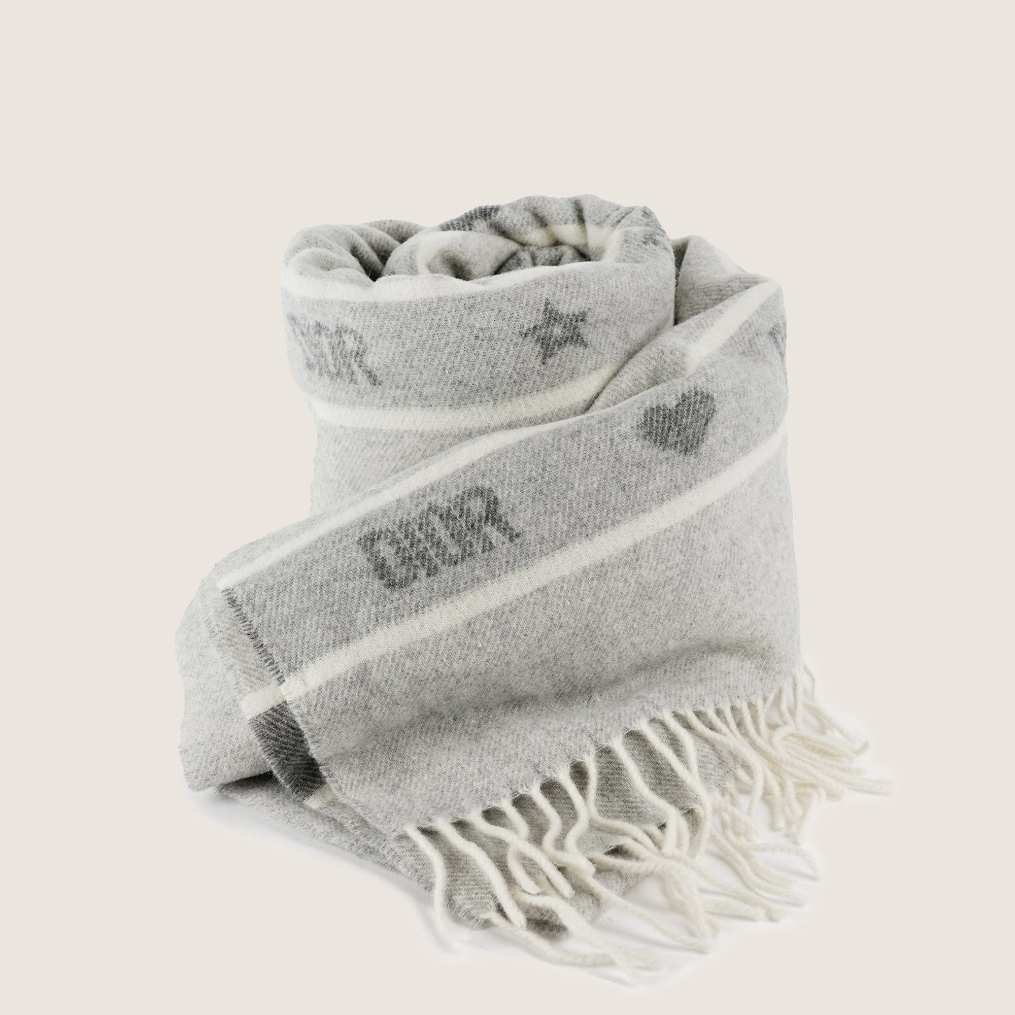 Heart and Star Wool Blanket - CHRISTIAN DIOR - Affordable Luxury