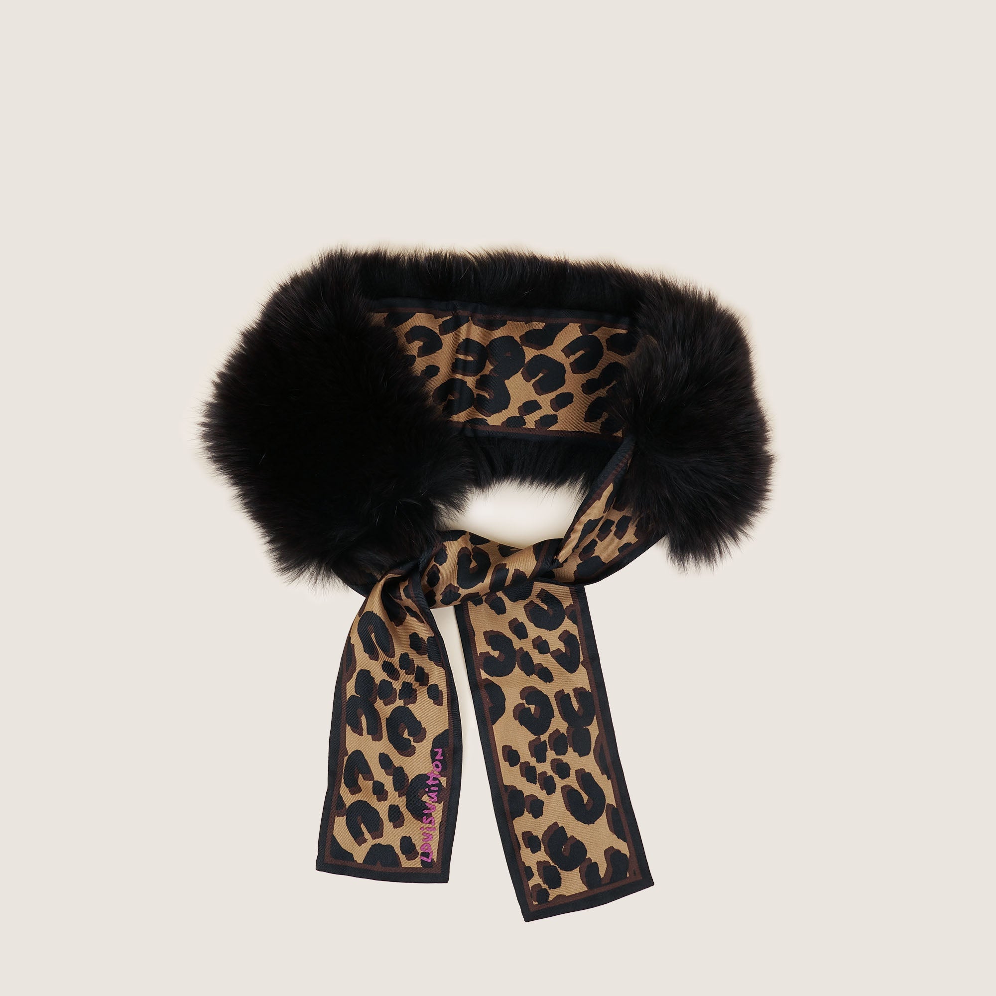 Leo Fur Bandeau Scarf - LOUIS VUITTON - Affordable Luxury