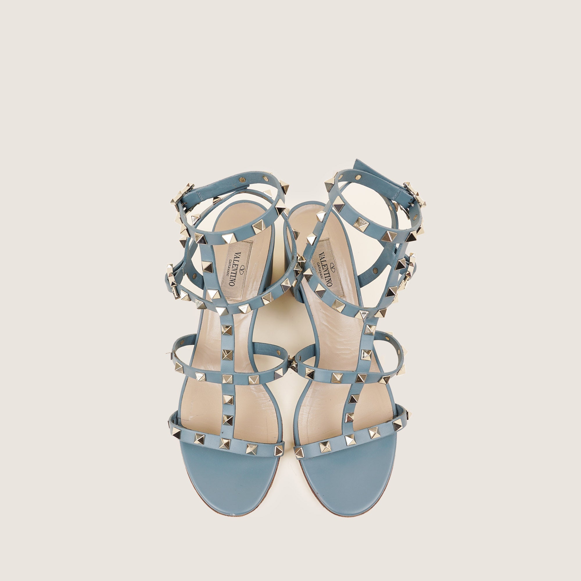 Rockstud Ankle Strap Sandals 39.5 - VALENTINO - Affordable Luxury