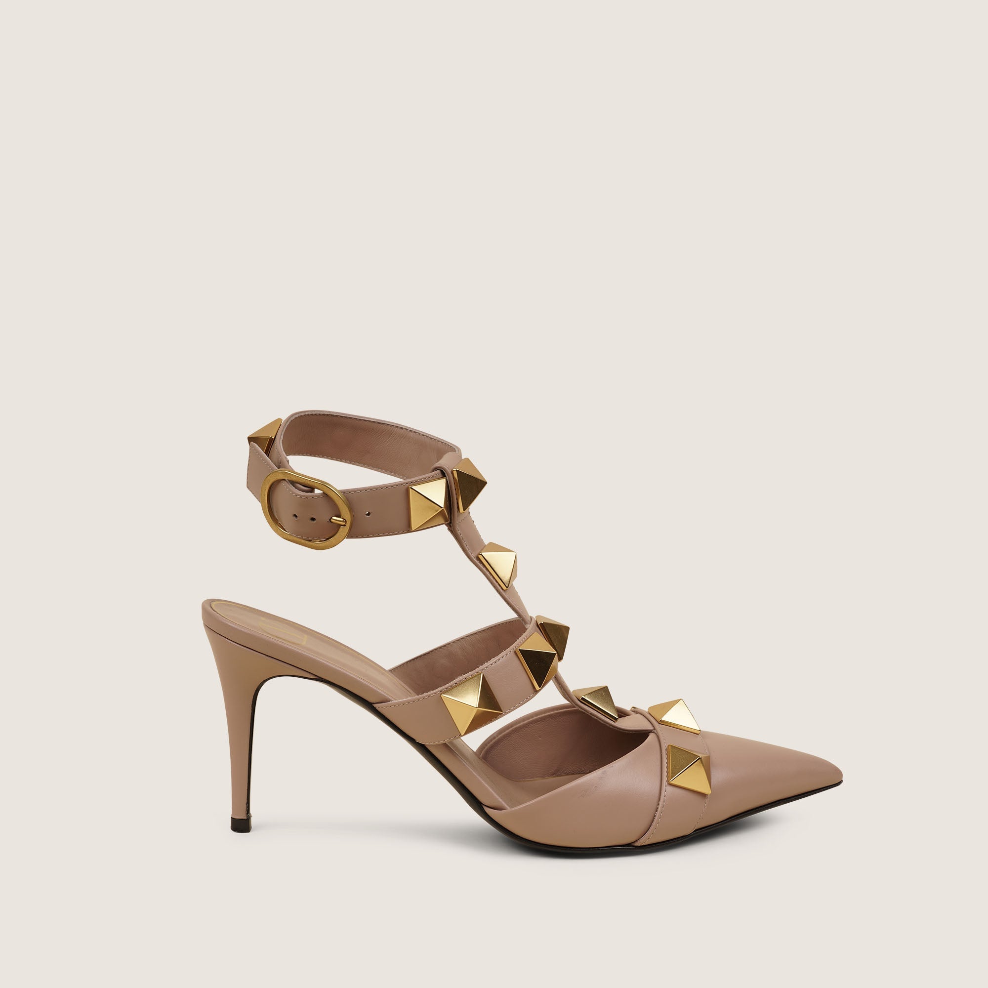 Roman Stud Ankle Strap Pumps 39 - VALENTINO - Affordable Luxury