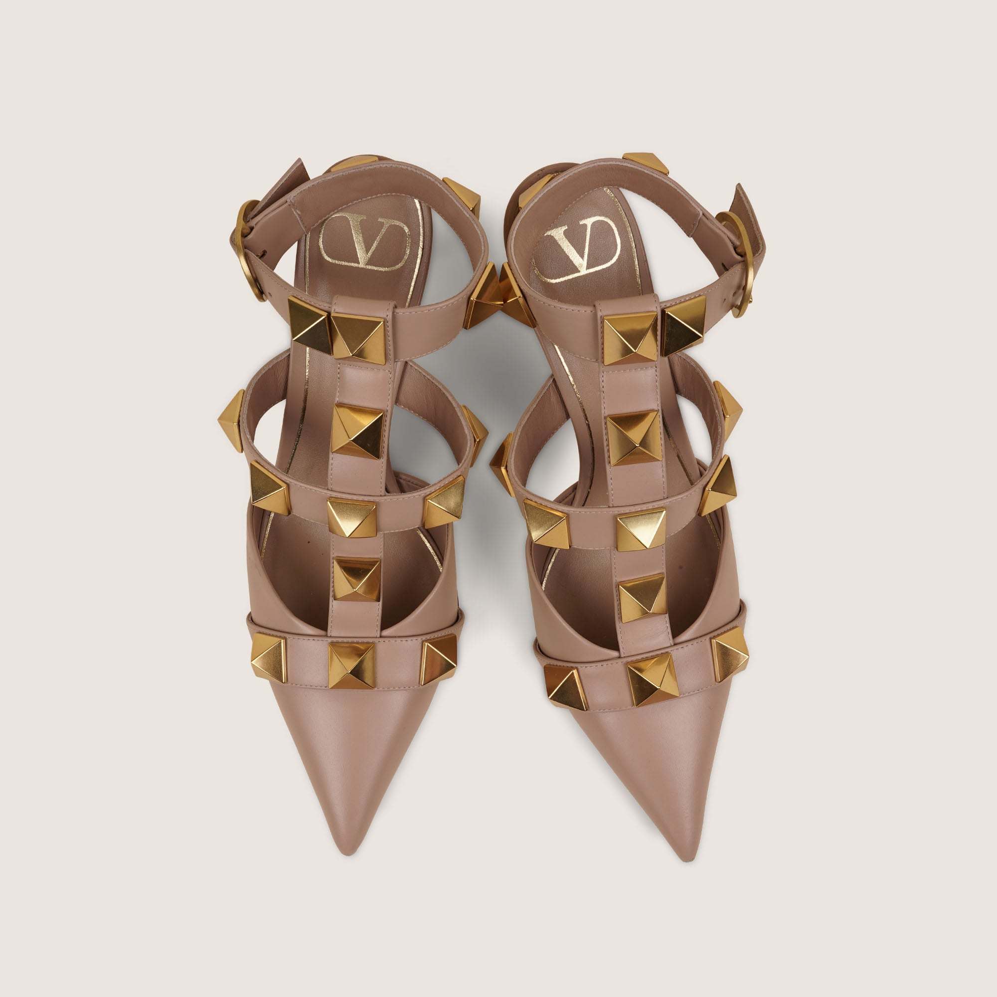 Roman Stud Ankle Strap Pumps 39 - VALENTINO - Affordable Luxury