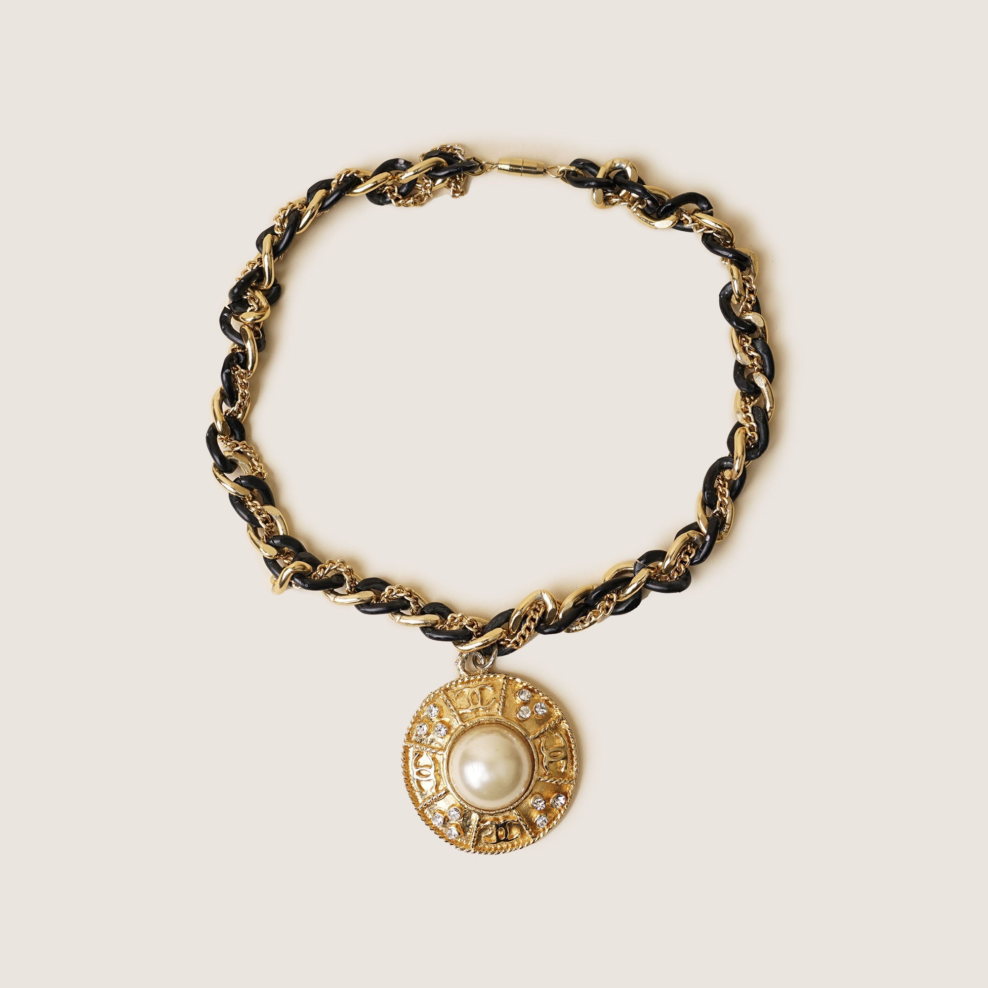 Vintage Medallion Choker Necklace - CHANEL - Affordable Luxury